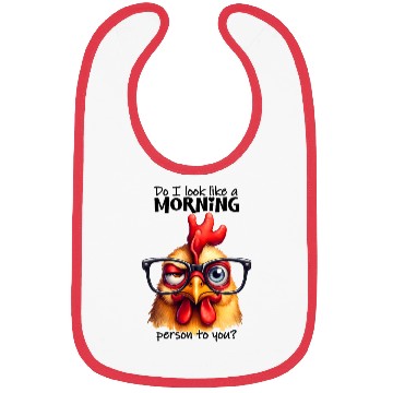 Discover Grumpy Chicken: Not a Morning Person Vibes Bibs