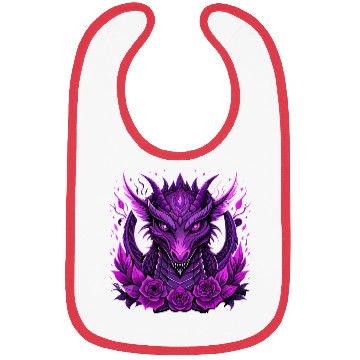 Discover Design featuring a striking purple dragon Bibs
