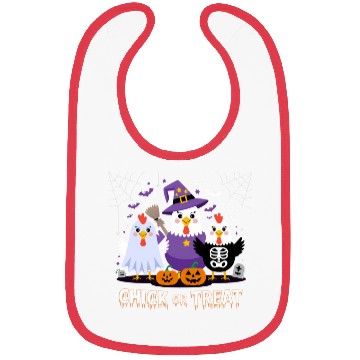 Discover Chick or Treat Halloween Fun with Ghost, Witch, Bibs