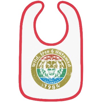 Discover 40th birthday Wild, free & untamed since 11/1984 Bibs