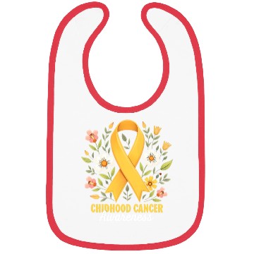 Discover Childhood Cancer Awareness Hippie Flower Ribbon Bibs