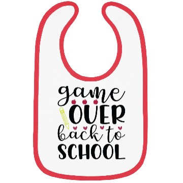 Discover Game Over Back To School Bibs
