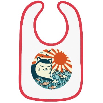 Discover Japanese Art Cat Bibs