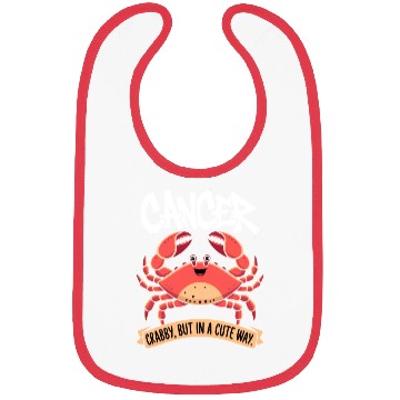 Discover Crabby, But in a Cute Way Cancer Zodiac Sign Bibs