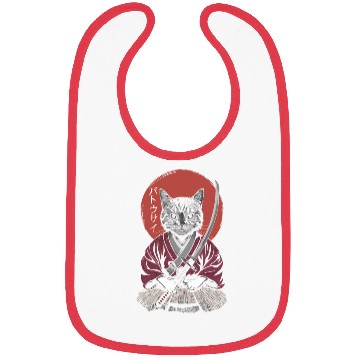 Discover Neko Battousai Samurai Cat Classic Bibs