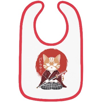 Discover Neko Battousai Samurai Cat Classic Bibs