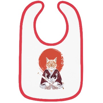 Discover Neko Battousai Samurai Cat Classic Bibs