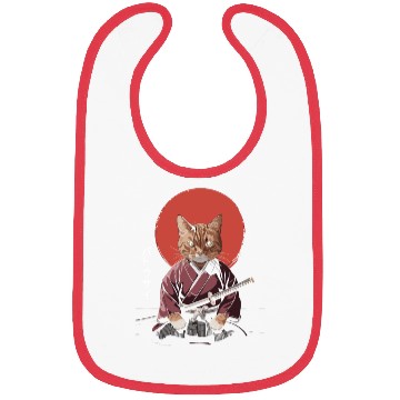 Discover Neko Battousai Samurai Cat Classic Bibs