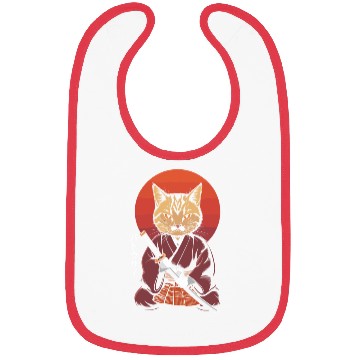 Discover Neko Battousai Samurai Cat Classic Bibs