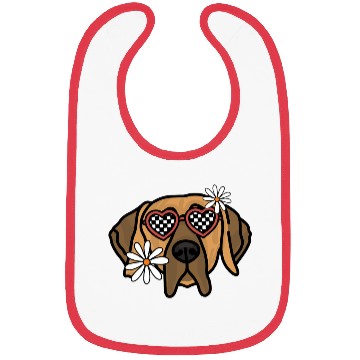 Discover Great Dane Brown Retro Dog Bibs