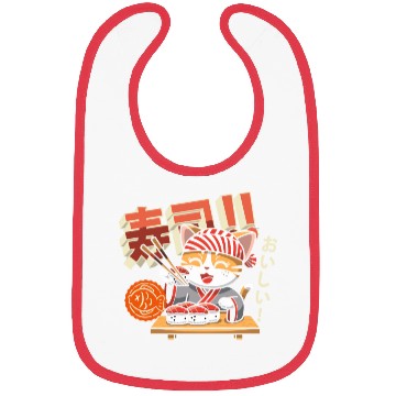 Discover Sushi Chef Cat Adorable Culinary Cat Design Bibs