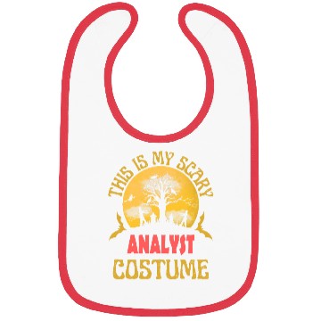 Discover Funny and scary ANALYST costume for Halloween Bibs