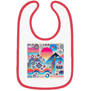 Discover Retro Waves 70s 80s 90s Aesthetic Design Bibs