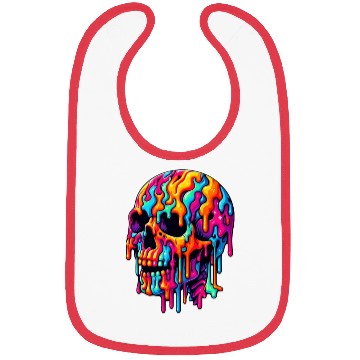 Discover Vibrant Psychedelic Skull Bibs