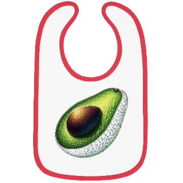 Discover Avocado food art vegan design 6 Bibs