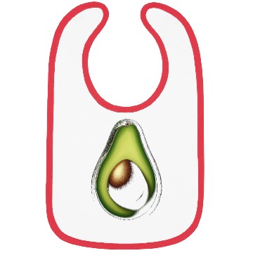 Discover Avocado food art vegan design 2 Bibs