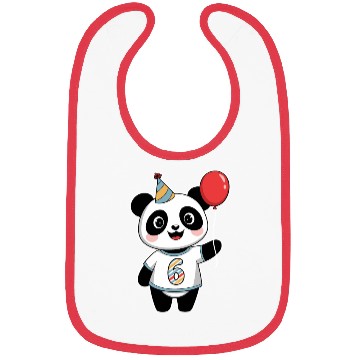 Discover 6th Birthday Panda Party Theme with Balloon Bibs