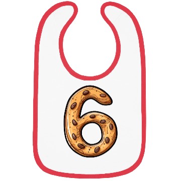 Discover Birthday Cookie: Six-Year-Old, Number 3 Bibs