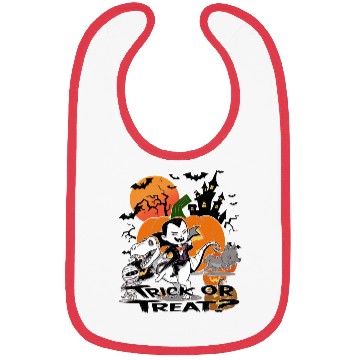 Discover halloween Dracula riding t rex Bibs