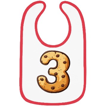 Discover Birthday Cookie: Three-Year-Old, Number 3 Bibs