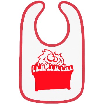 Discover Funny Hairy Alien Monster Playing Keyboard Music Bibs