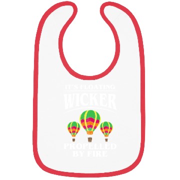 Discover Hot Air Balloon Aviation Colorful Pattern Bibs