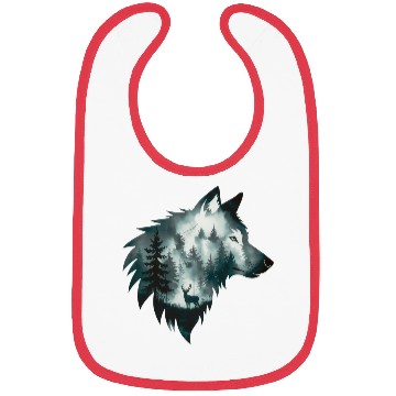 Discover A Captivating Intricate Artwork Featuring A Wolf Bibs