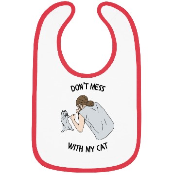 Discover Don’t Mess With My Cat Funny Animal Print Bibs