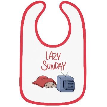 Discover Lazy Sunday Funny Quote Print Bibs