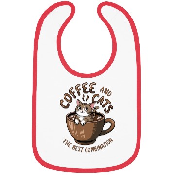 Discover coffee and cats Bibs
