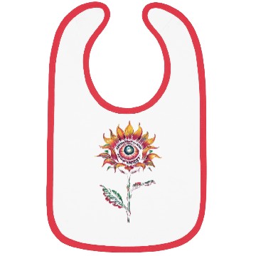 Discover Weirdcore Aesthetic Flower Human Eyeball Strangeco Bibs