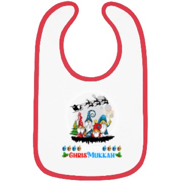 Discover Happy Chrismukkah Gnomes Christmas Hanukkah Bibs