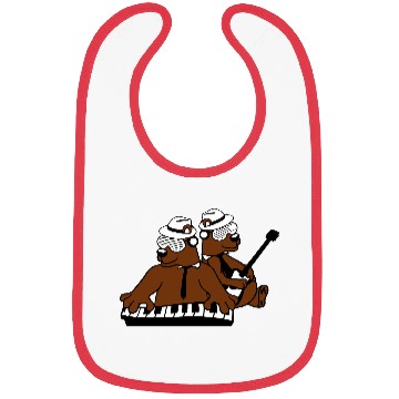 Discover 2 Cool Brown Bear Team Friends Playing Band Music Bibs