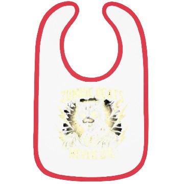 Discover Zombie Cat Halloween Skeleton Skull Horror Fun Art Bibs