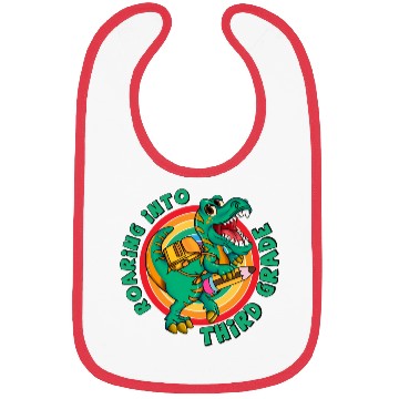 Discover 3rd With Dinosaur rainbow Back To School Bibs