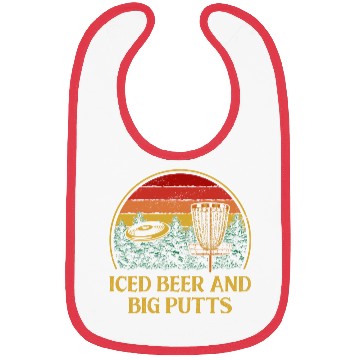 Discover Iced Beer and Big Putts Disc Golf Beer Lover Golfe Bibs