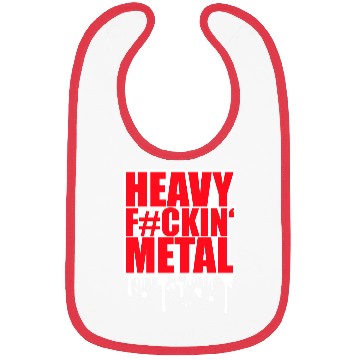 Discover Heavy F#ckin' Metal Hard Rock Music Graffiti Spray Bibs