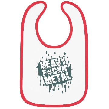 Discover Heavy F#ckin' Metal Hard Rock Music Graffiti Spray Bibs