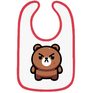 Discover Fierce Brown Bear Art Bibs