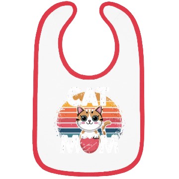 Discover Cat Mom Bibs