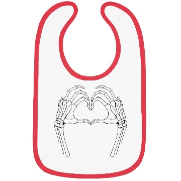 Discover Heart skeleton hands halloween hearts path2 Bibs