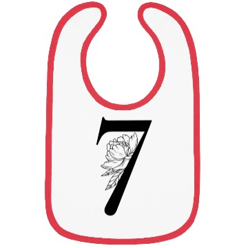 Discover 7 Number. Number 7. Art Design. Aesthetic Number Bibs