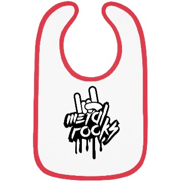 Discover Heavy metal rocks graffiti spray drop hand gesture Bibs