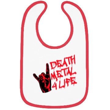 Discover Heavy death metal 4 life hand gesture graffiti fun Bibs