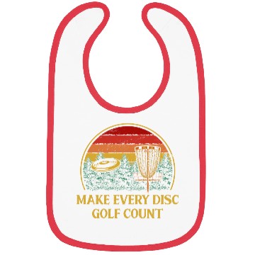 Discover Make Every Disc Golf Count Golfer Positive Quotes Bibs