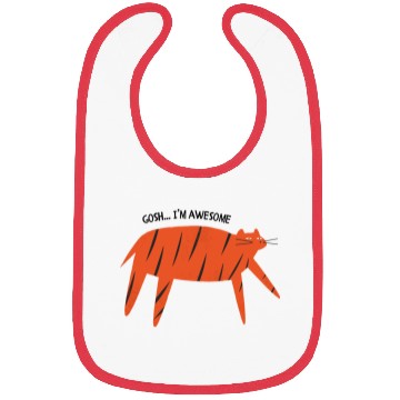 Discover Gosh I’m Awesome Funny Tiger Print Bibs