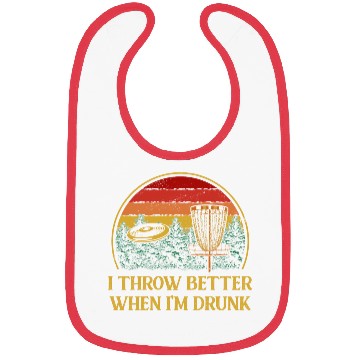 Discover I Throw Better When Im Drunk Funny Disc Golf Humor Bibs