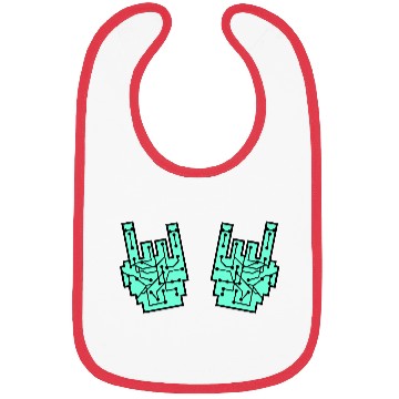 Discover Heavy metal nerd electronic circuits hand gesture Bibs