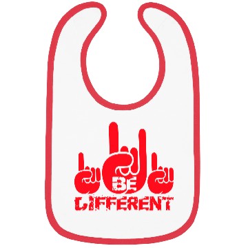 Discover 3 Be Different Heavy Metal Hard Rock Hand Gesture Bibs