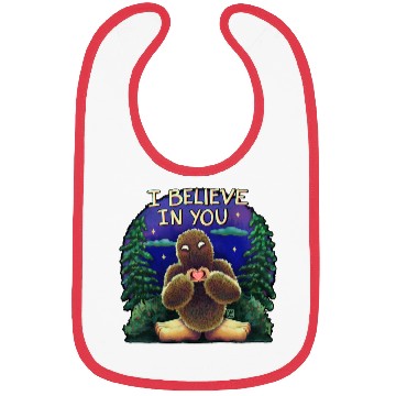 Discover Bigfoot cryptid believe in you Bibs